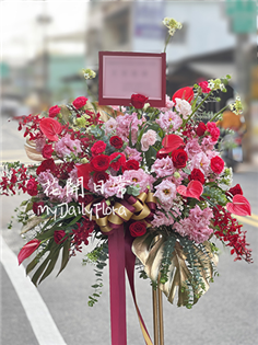 【高架花籃】開幕高架花籃 紅色系單支款 高雄屏東開幕花